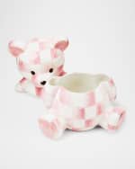 Image 3 of 3: MacKenzie-Childs Rosy Bear Cookie Jar
