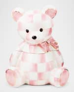 Image 1 of 3: MacKenzie-Childs Rosy Bear Cookie Jar