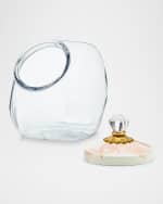 Image 3 of 3: MacKenzie-Childs Cookie Jar with Rosy English Garden Lid