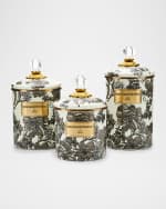 Image 3 of 3: MacKenzie-Childs Sterling English Garden Small Canister, 38 oz.