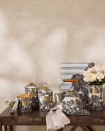 Image 2 of 3: MacKenzie-Childs Sterling English Garden Small Canister, 38 oz.