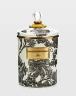 Image 1 of 4: MacKenzie-Childs Sterling English Garden Medium Canister, 48 oz.