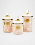 Image 3 of 4: MacKenzie-Childs Rosy English Garden Medium Canister