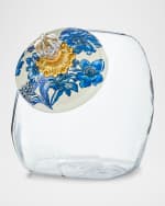 Image 1 of 2: MacKenzie-Childs Cookie Jar with Royal English Garden Lid