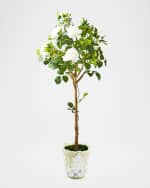 Image 1 of 2: MacKenzie-Childs Cameo 53" Potted Rose Topiary