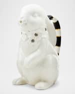 Image 2 of 4: MacKenzie-Childs White Rabbit Ceramic Pitcher