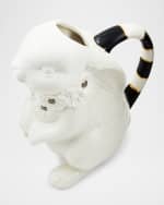 Image 4 of 4: MacKenzie-Childs White Rabbit Ceramic Pitcher