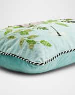 Image 2 of 3: MacKenzie-Childs Floral & Bee Lumbar Throw Pillow, 22" x 14" 