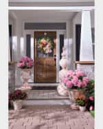 Image 4 of 5: MacKenzie-Childs Rosy Check Rose 24" Wreath