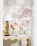 Image 3 of 3: MacKenzie-Childs Rosy Meadow Lady Candle Holders, Set of 2