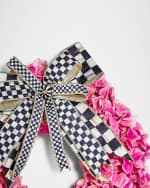 Image 2 of 3: MacKenzie-Childs Pink Hydrangea 22" Wreath