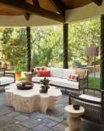 Image 2 of 2: Neiman Marcus Geo Outdoor Garden Seat
