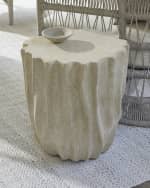 Image 1 of 2: Neiman Marcus Ruffle Outdoor Garden Seat