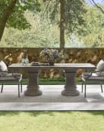 Image 1 of 2: Neiman Marcus Camille Double Pedestal Outdoor Dining Table