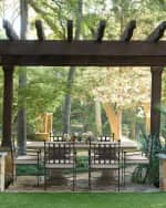 Image 2 of 2: Neiman Marcus Double Pedestal Outdoor Dining Table