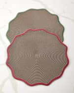 Image 1 of 4: Deborah Rhodes Autumn Piped Oxford Placemats, Set of 4