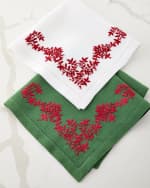 Image 1 of 3: Deborah Rhodes Royal Garden Embroidered Napkins, Set of 4