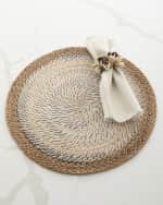 Image 2 of 2: Deborah Rhodes Herringbone Fringe Napkins, Set of 4