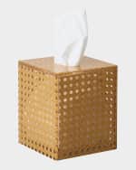 Image 1 of 5: Kim Seybert Reed Tissue Box, Natural