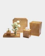 Image 5 of 5: Kim Seybert Reed Tissue Box, Natural