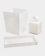 Image 3 of 5: Kim Seybert Reed Tissue Box, White