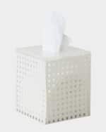 Image 1 of 5: Kim Seybert Reed Tissue Box, White