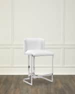 Image 1 of 6: Interlude Home Banks 26" Vegan Leather Counter Stool