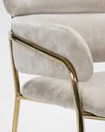Image 4 of 4: Interlude Home Marino 27" Chenille Counter Stool