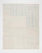 Image 1 of 5: Ralph Lauren Home Celeste Stripe Patch Hand-Woven Rug, 6' x 9'