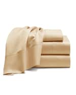 Image 4 of 4: Donna Karan Home Luxe Egyptian 4-Piece 700 Thread Count Queen Sheet Set