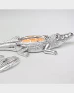 Image 1 of 4: Thompson Ferrier Silvertone Grand Alligator Candle, 14 oz.