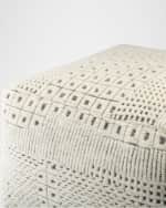 Image 3 of 4: Surya Tunisia Hand-Knotted Pouf