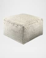 Image 1 of 4: Surya Tunisia Hand-Knotted Pouf