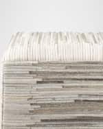 Image 2 of 4: Surya Zander Hair on Hide Pouf
