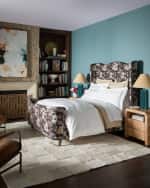Image 2 of 7: Massoud Kingston Wingback Queen Bed