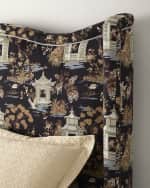 Image 5 of 7: Massoud Kingston Wingback Queen Bed