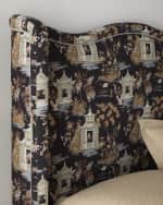 Image 7 of 7: Massoud Kingston Wingback Queen Bed