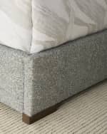 Image 4 of 6: Massoud Harper Wingback Queen Bed