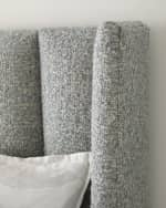 Image 6 of 6: Massoud Harper Wingback Queen Bed
