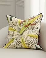 Image 3 of 4: Christian Lacroix Flowered Decorative Pillow, 22" Square
