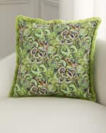 Image 2 of 2: Designers Guild Leaf Glaze Decorative Pillow, 20" Square