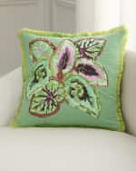 Image 1 of 2: Designers Guild Leaf Glaze Decorative Pillow, 20" Square