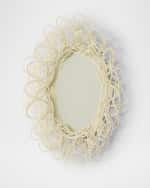 Image 2 of 5: Neiman Marcus Wicker Woven Mirror