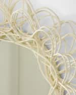Image 4 of 5: Neiman Marcus Wicker Woven Mirror