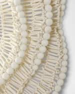Image 4 of 6: Neiman Marcus Layered Beaded Mirror 