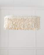 Image 2 of 5: Neiman Marcus Linear Cocoa Petal 44.5" 3-Light Chandelier