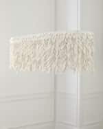 Image 3 of 5: Neiman Marcus Linear Cocoa Petal 44.5" 3-Light Chandelier
