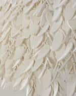 Image 5 of 5: Neiman Marcus Linear Cocoa Petal 44.5" 3-Light Chandelier