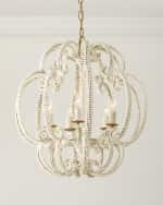 Image 2 of 6: Neiman Marcus Scroll Shell 5-Light Chandelier - 25"
