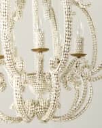 Image 4 of 6: Neiman Marcus Scroll Shell 5-Light Chandelier - 25"